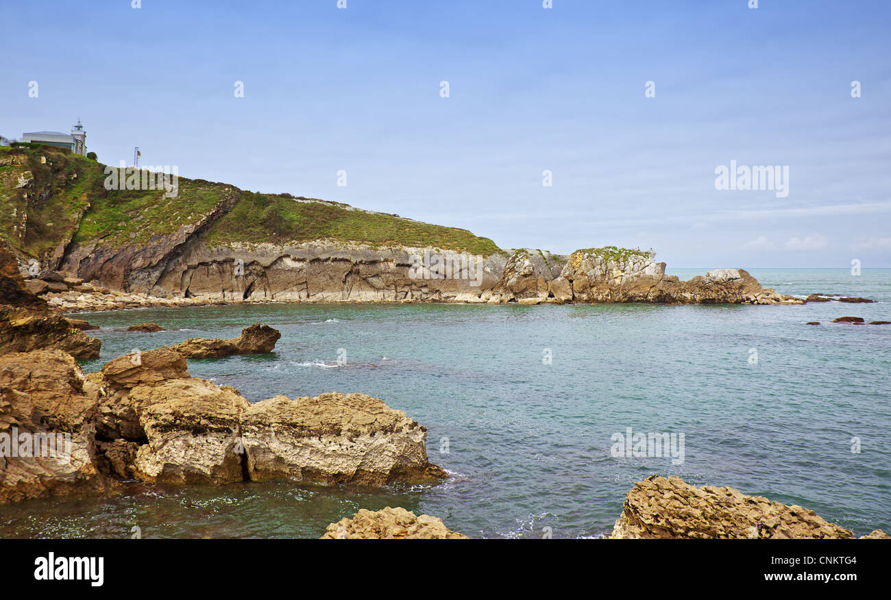 San Vicente de la Barquera faro Foto Stock