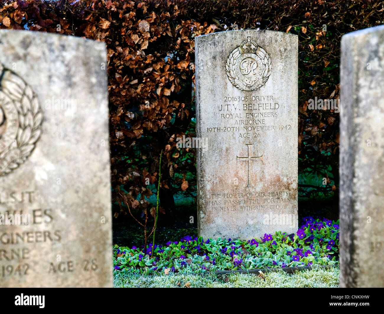 Tombe del Commonwealth caduti nel funzionamento a distruggere l'acqua pesante impianto di Rjukan in Norvegia, WW2 Foto Stock
