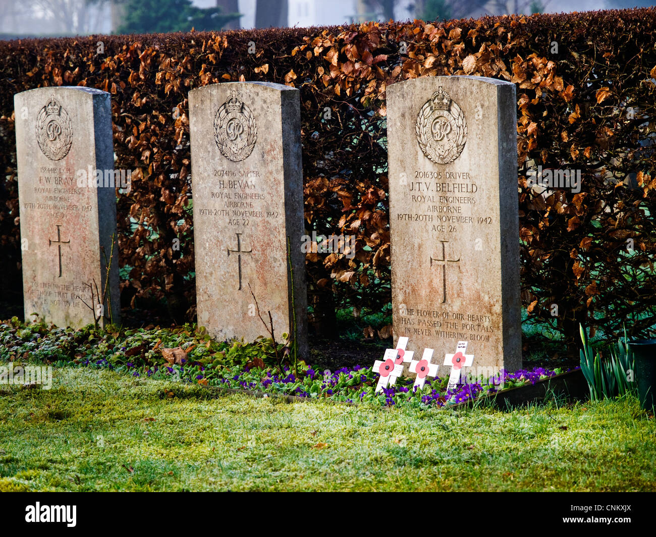 Tombe del Commonwealth caduti nel funzionamento a distruggere l'acqua pesante impianto di Rjukan in Norvegia, seconda guerra mondiale Foto Stock