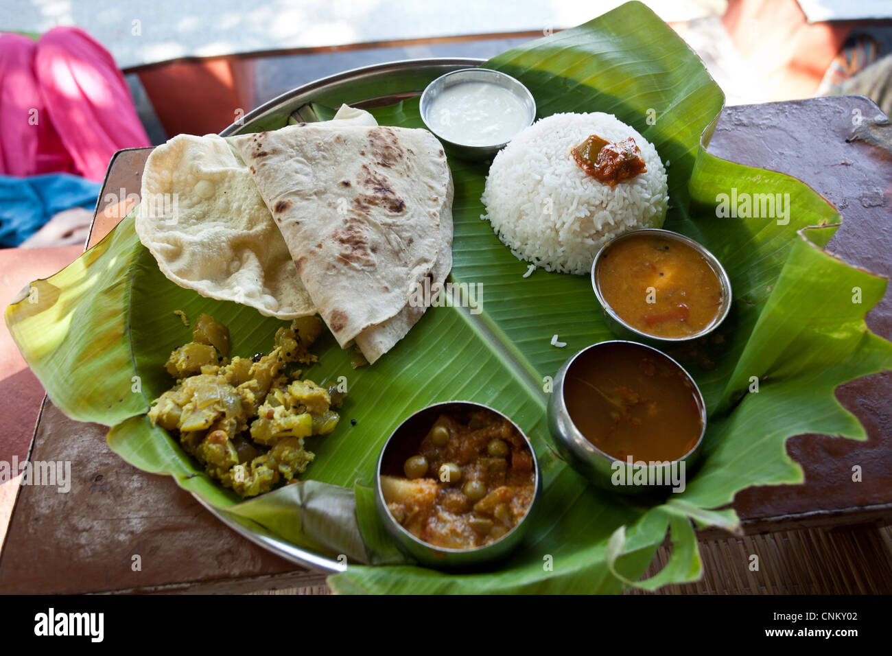 Indian thali. Hampi. India Foto Stock