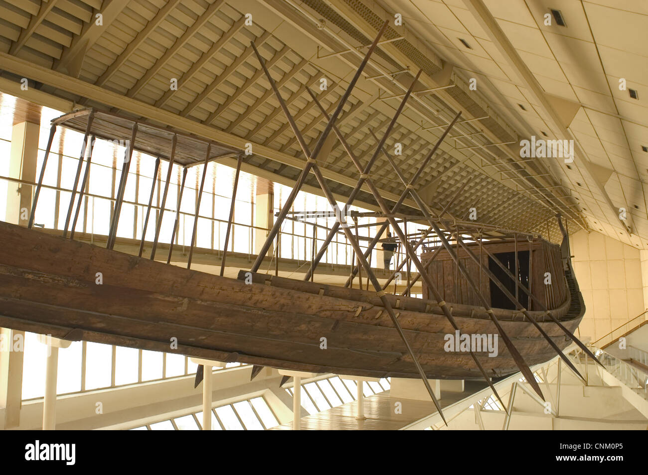 Arte Egizia Antico Regno. IV dinastia. Il Khufu nave. Costruito in legno di cedro. Il Khufu Boat Museum. Giza. Foto Stock