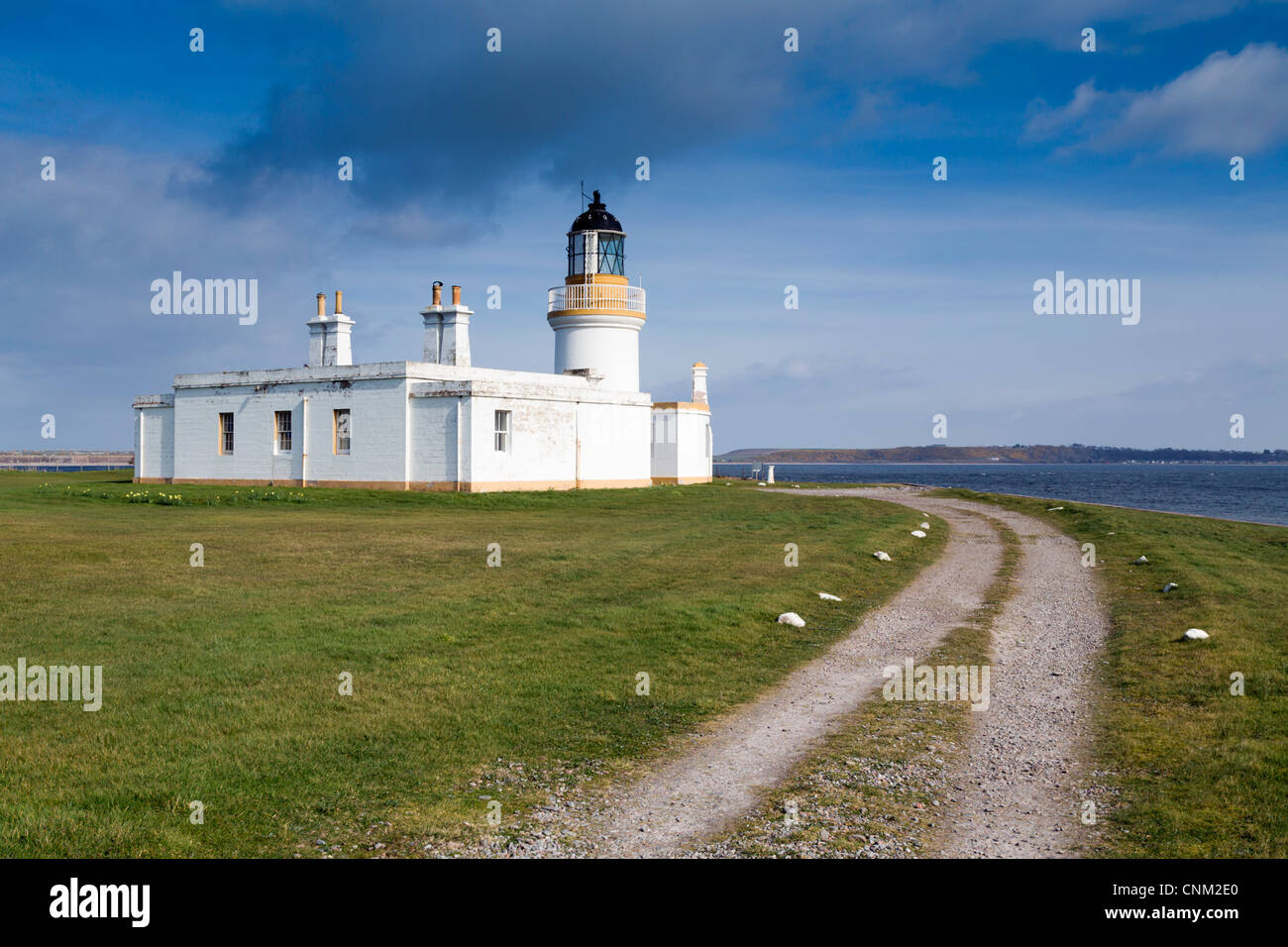 Punto Chanonry; Moray Firth; Black Isle; Scozia; Regno Unito; faro Foto Stock