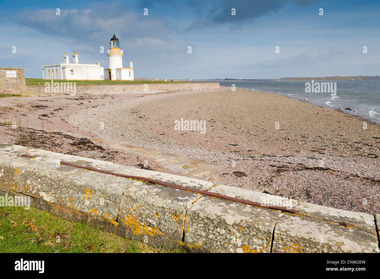 Punto Chanonry; Moray Firth; Black Isle; Scozia; Regno Unito; faro Foto Stock