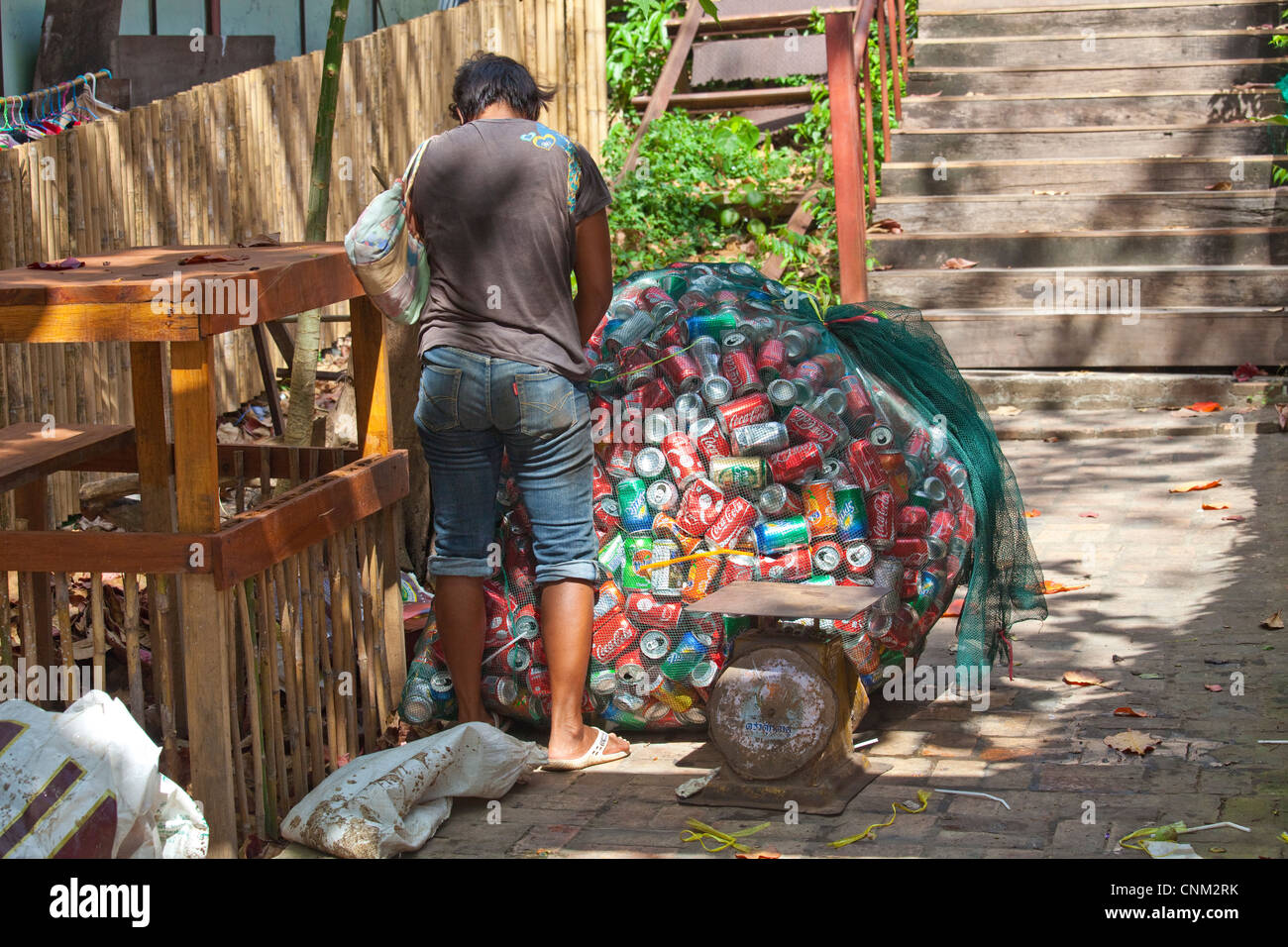 Il riciclaggio in Phuket, Tailandia Foto Stock