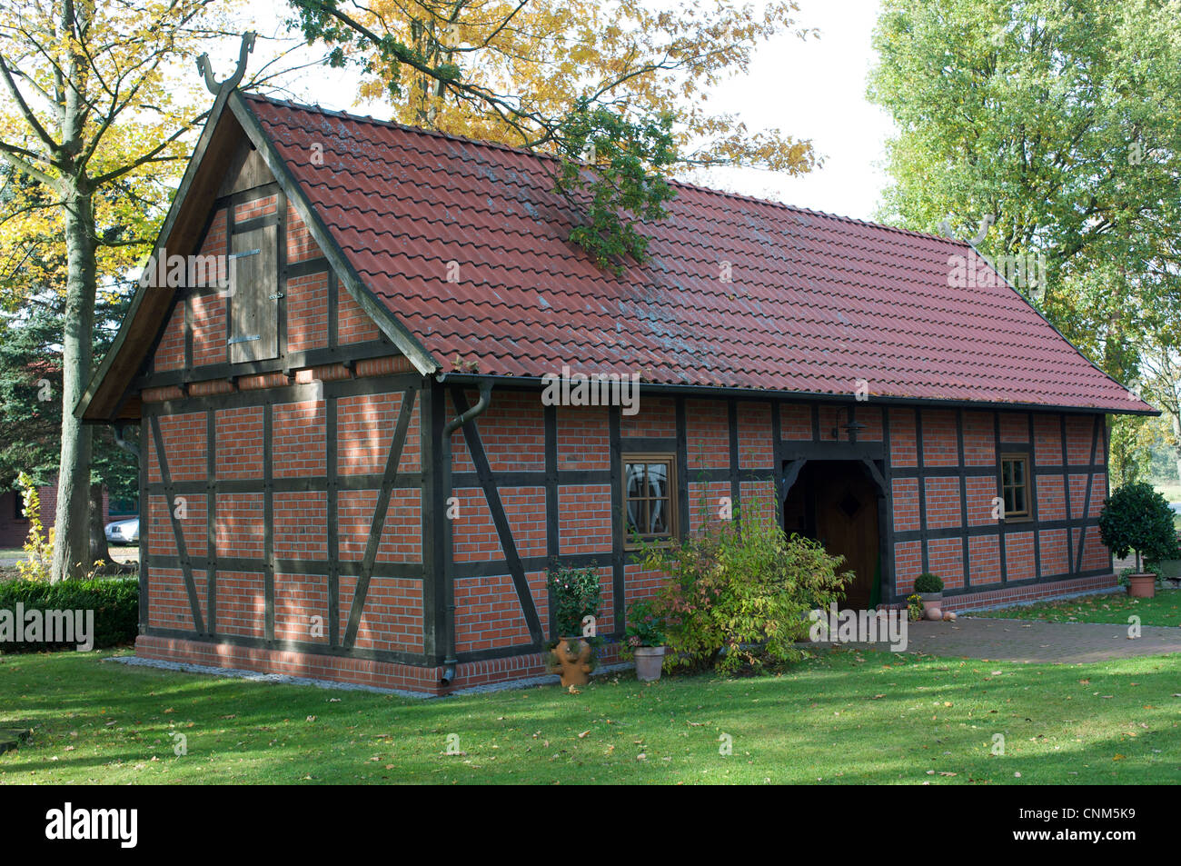 Legno tradizionale-incorniciato dalla costruzione di Germania Foto Stock