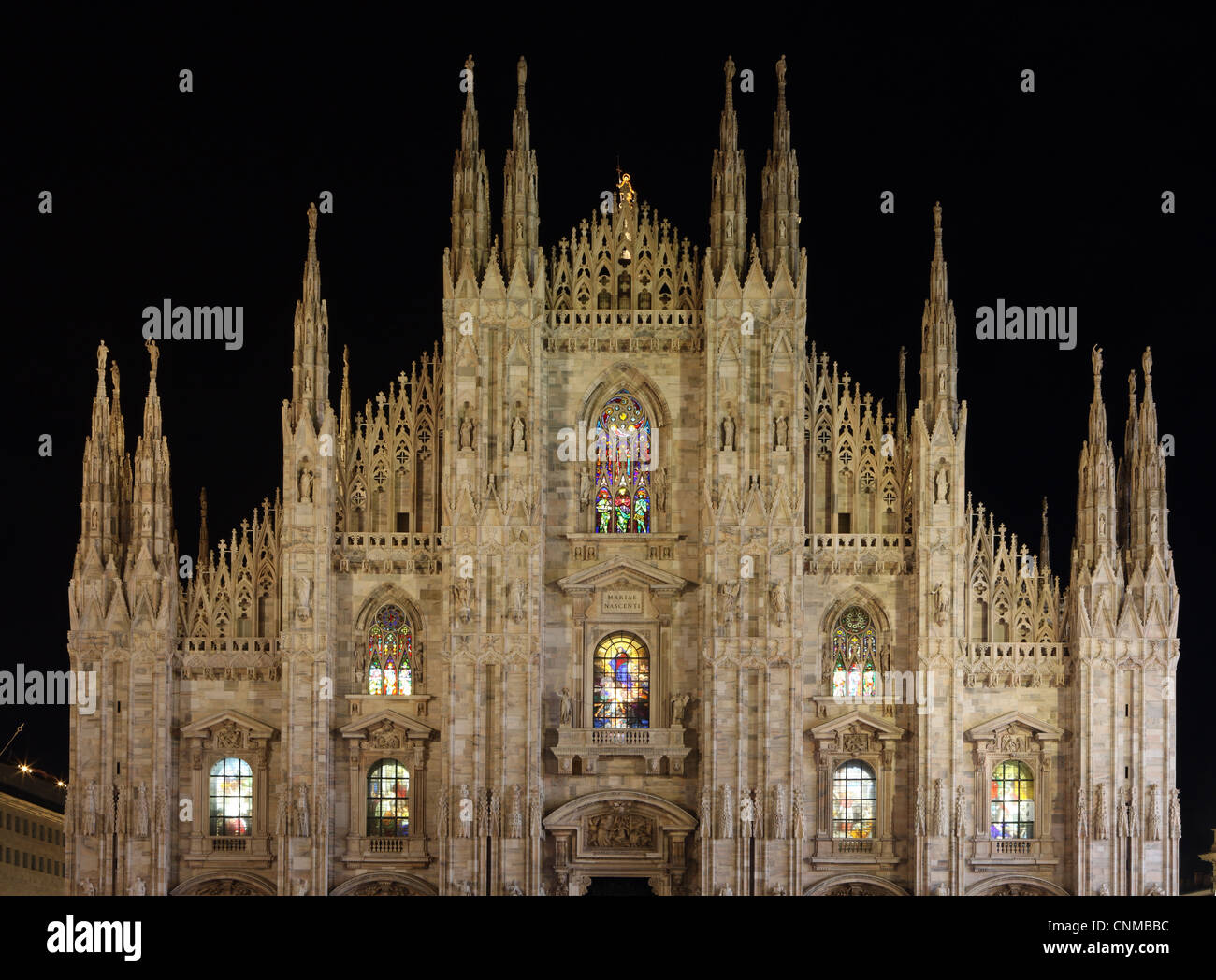 Duomo di notte, Milano, Lombardia, Italia, Europa Foto Stock