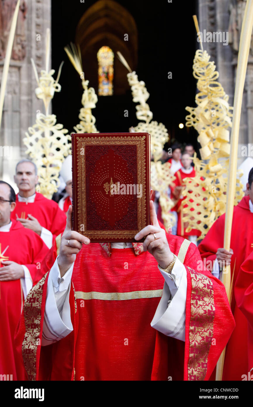 Domenica delle Palme processione, Siviglia, in Andalusia, Spagna, Europa Foto Stock