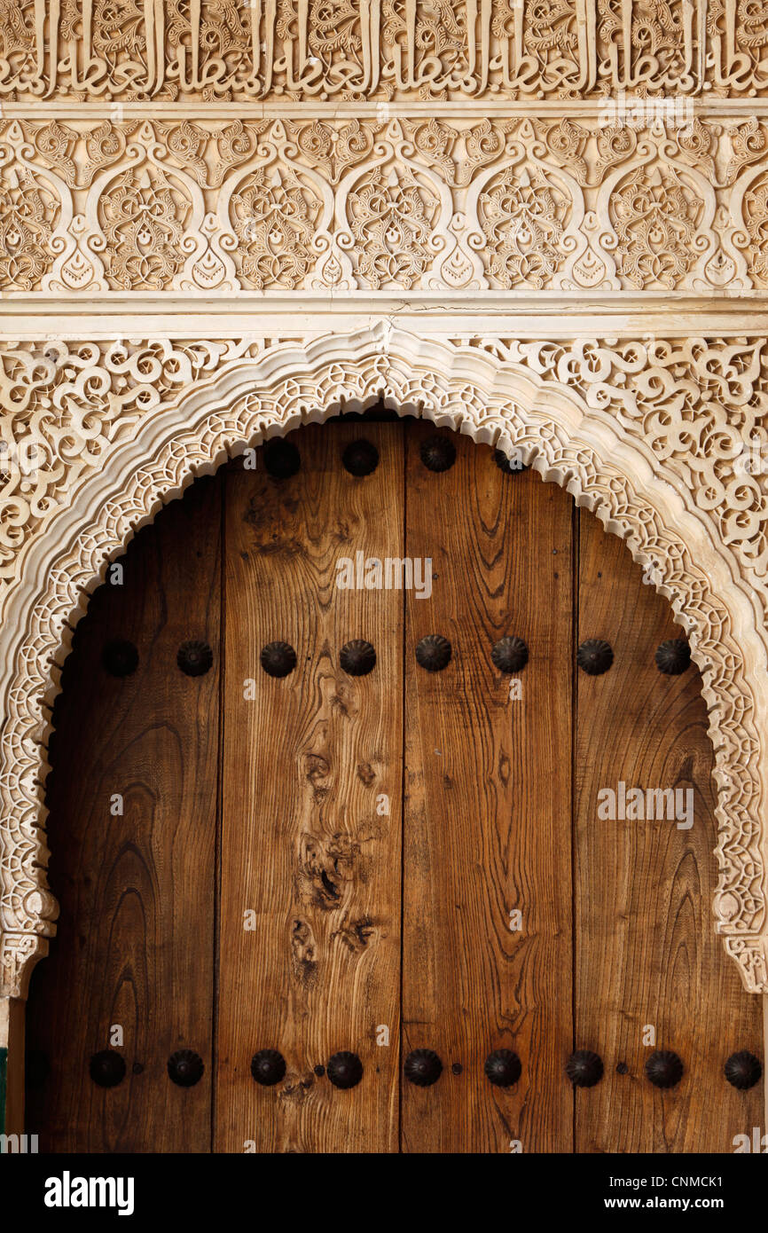 Patio de Arrayanes, Palacio de Comares, Nasrid palazzi, Alhambra, Sito Patrimonio Mondiale dell'UNESCO, Granada, Andalusia, Spagna, Europa Foto Stock
