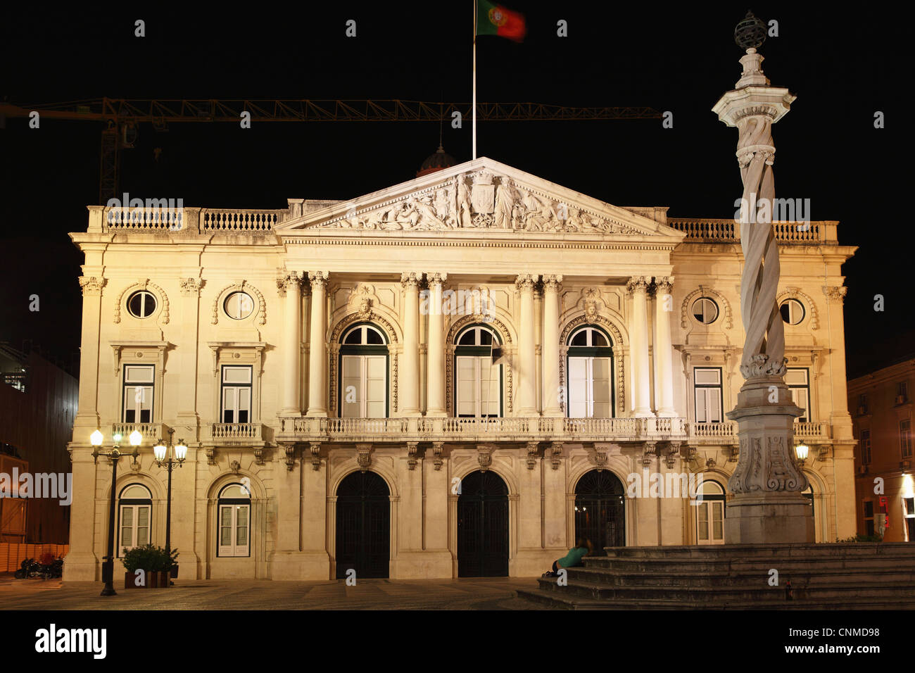 Il Pelourinho Colonna, Lisbona, Portogallo, Europa Foto Stock