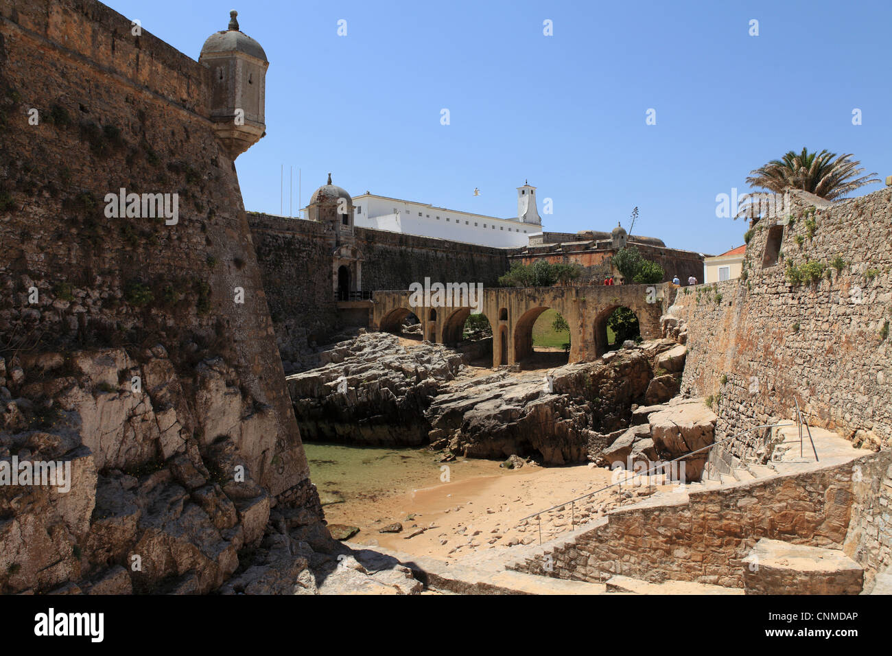 La Fortaleza de Peniche (Fortezza di Peniche), Peniche, Estremadura, Portogallo, Europa Foto Stock