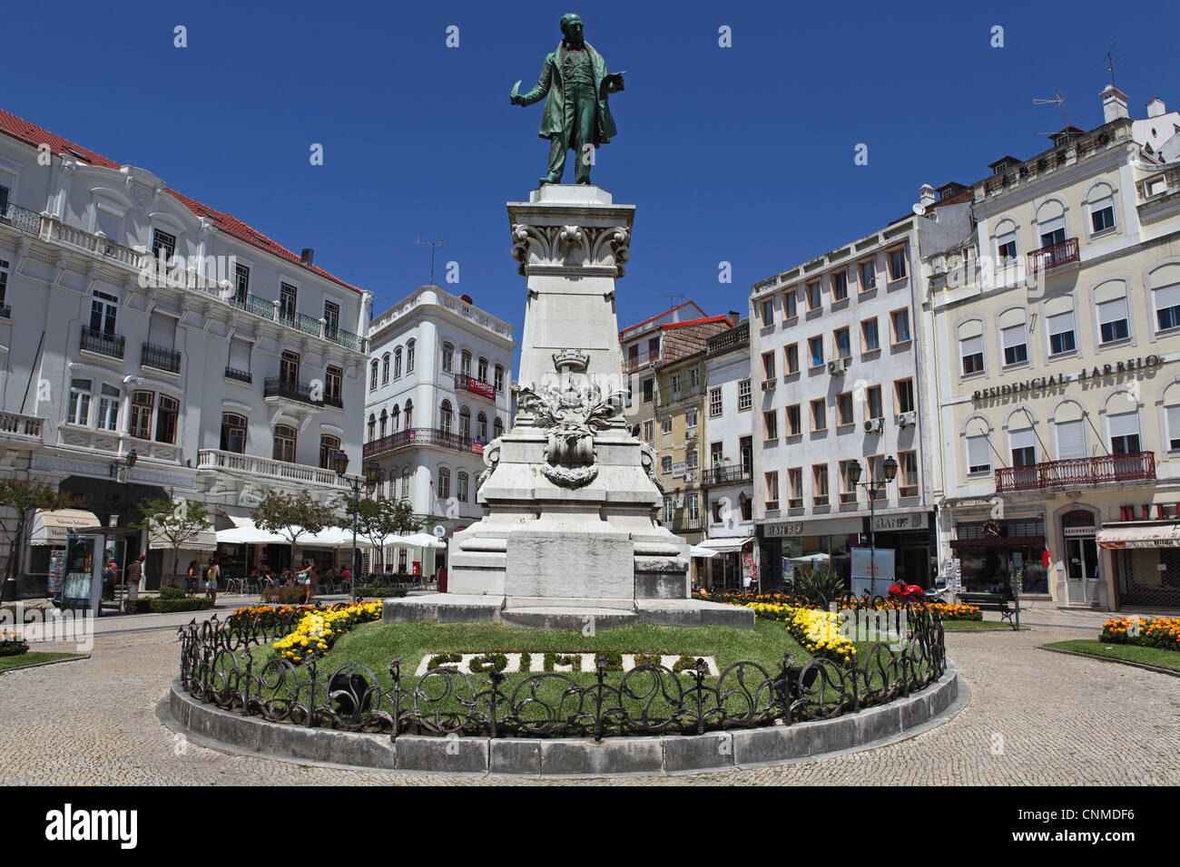 Joaquim Antonio de Aguiar memorial al Largo de Portagem square, Coimbra, Beira Litoral, Portogallo, Europa Foto Stock