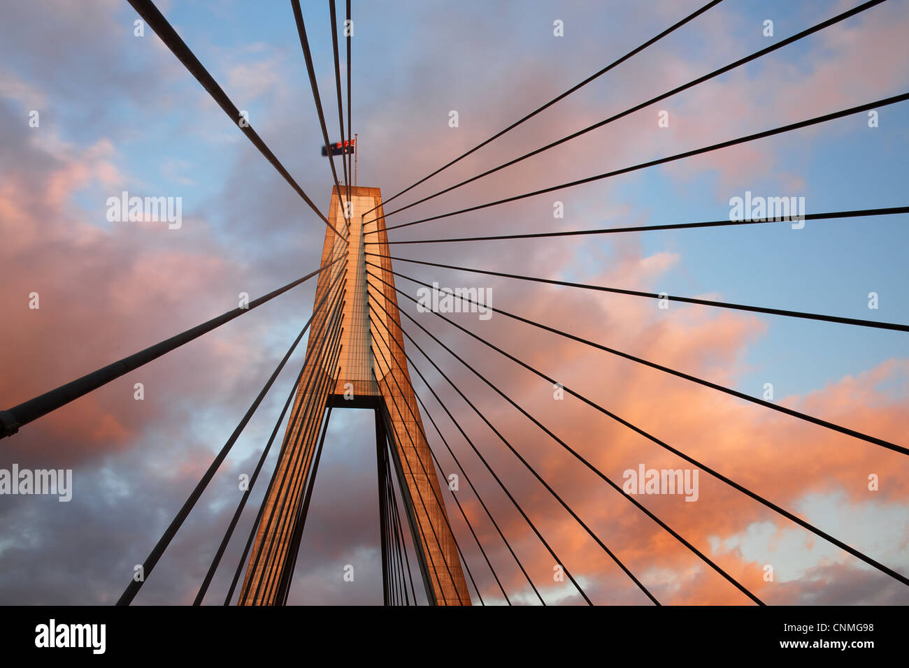 Ponte di Anzac al crepuscolo Foto Stock