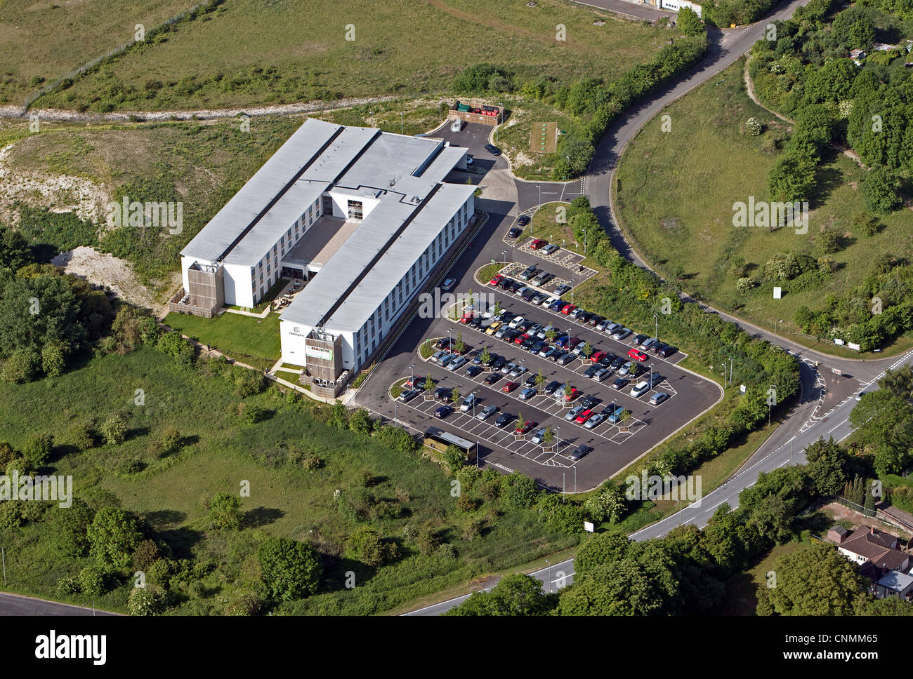 Vista aerea Holiday Inn Winchester Foto Stock