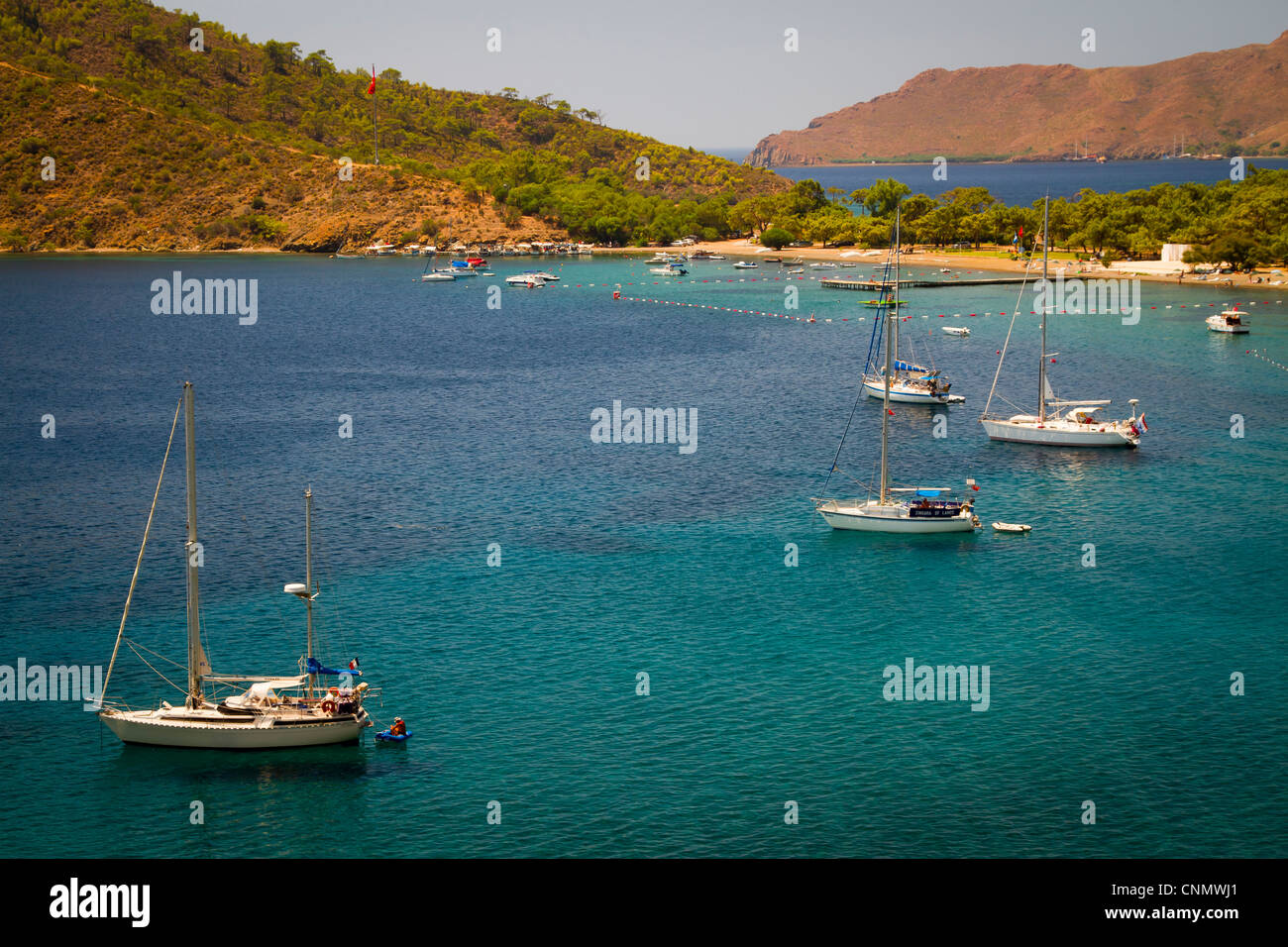 Costa. Datca peninsula, Provincia di Mugla, Anatolia, Turchia. Foto Stock