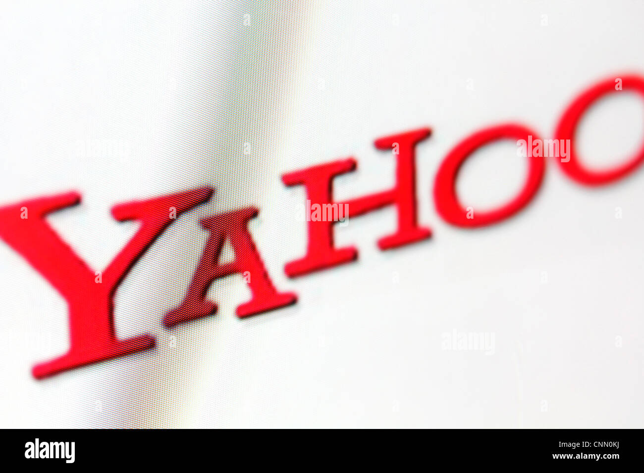 Yahoo logo su schermo di un monitor Foto Stock