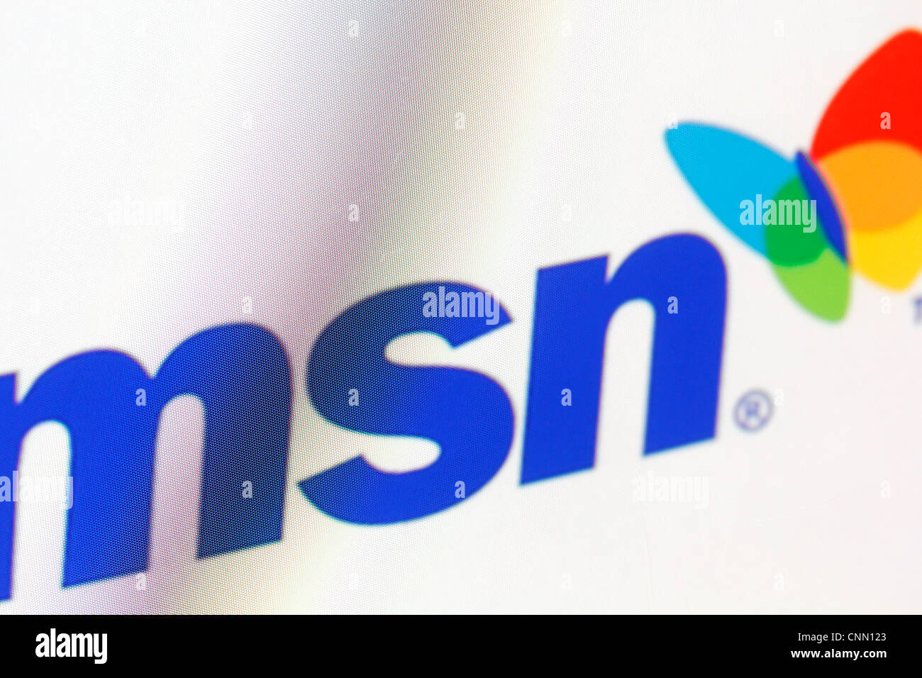 Messenger logo su schermo di un monitor. Foto Stock