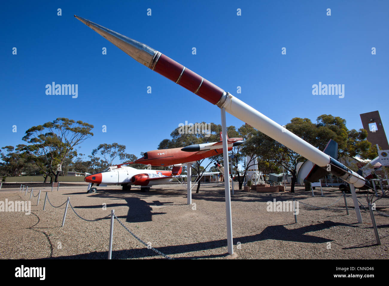 A WOOMERA Missile, Aeronautica militare e lo spazio di visualizzazione. Il South Australia. Foto Stock