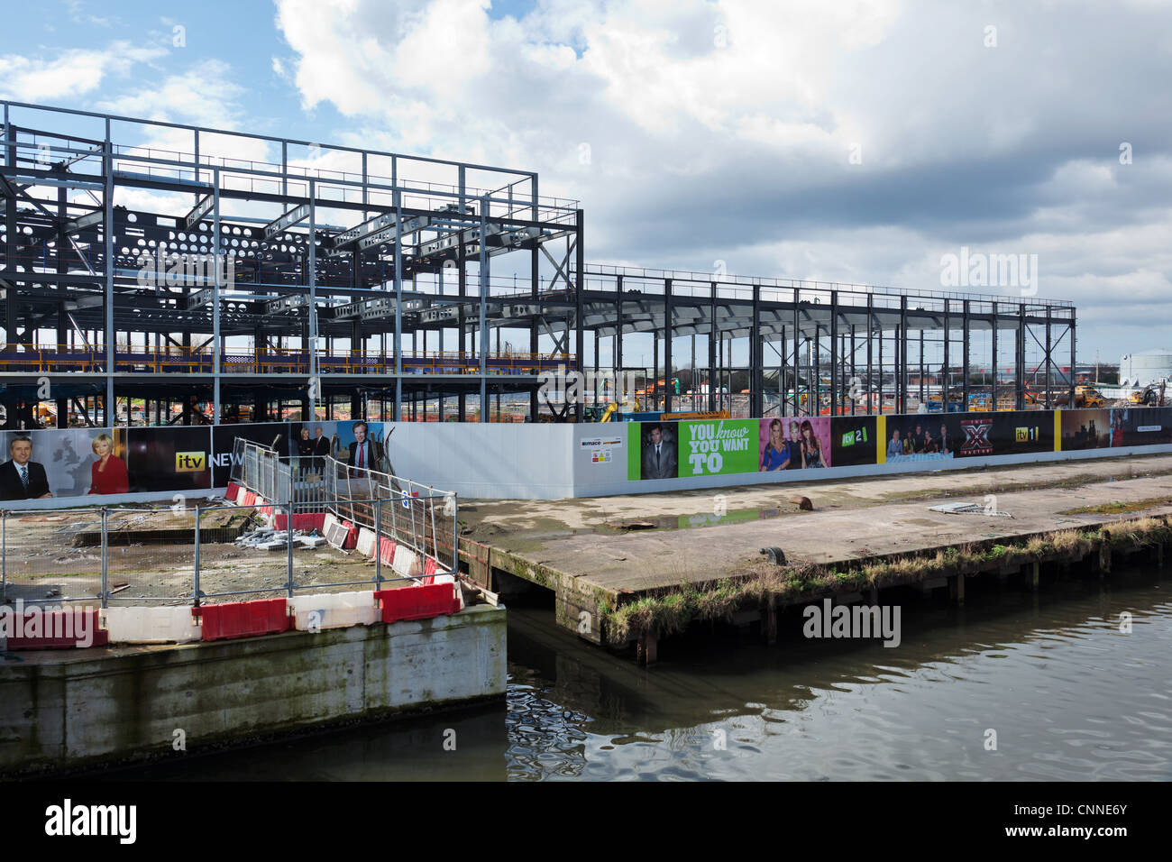 ITV Granada Studios in costruzione a Media City, Salford Quays, Regno Unito Foto Stock