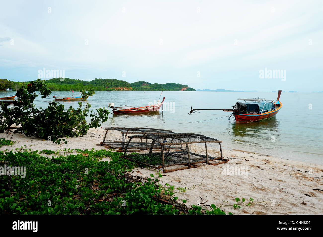 Barche da pesca , ko sukon, trang , a sud della Thailandia Foto Stock