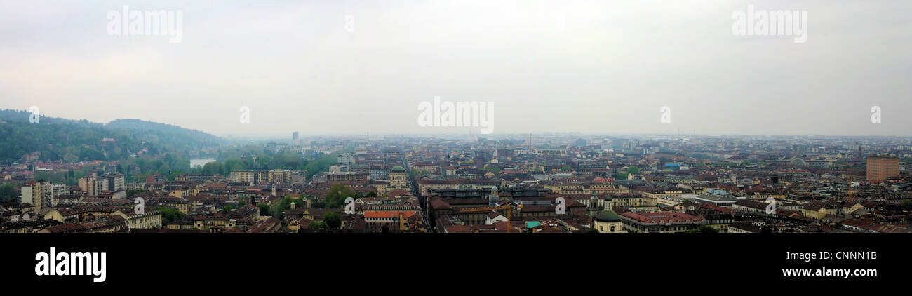 Vista panoramica della città di Torino Foto Stock