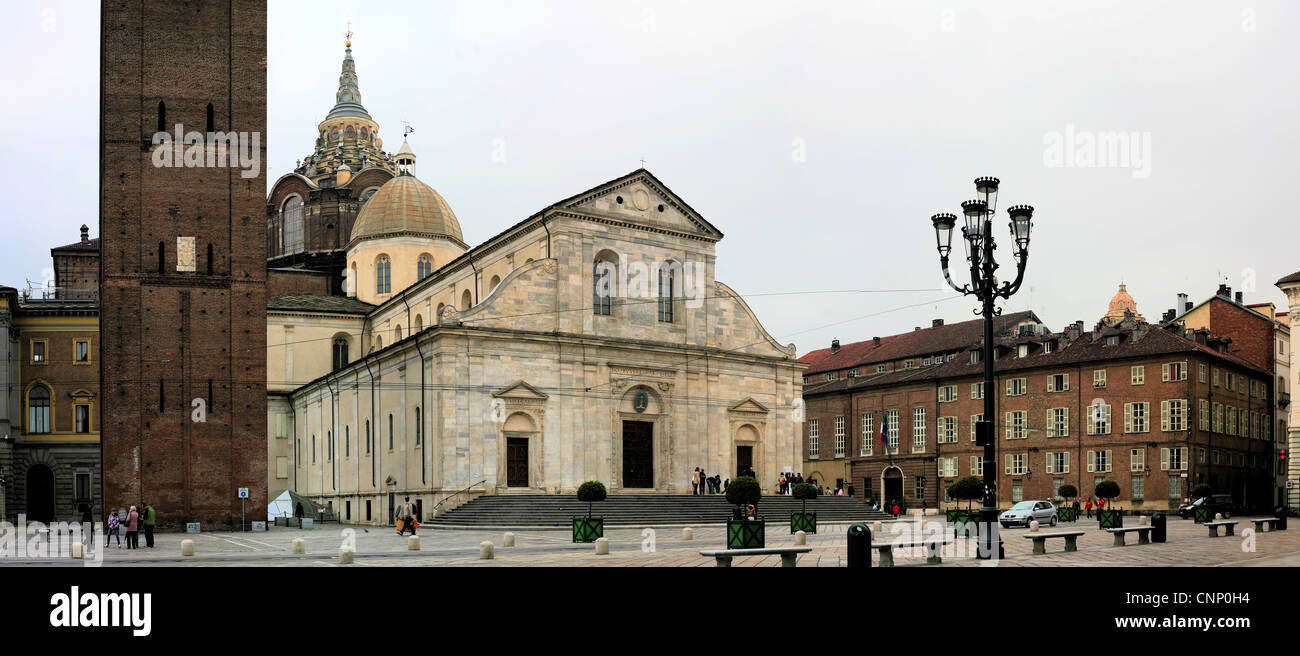 Duomo di Torino con la Cappella della Sacra Sindone Foto Stock