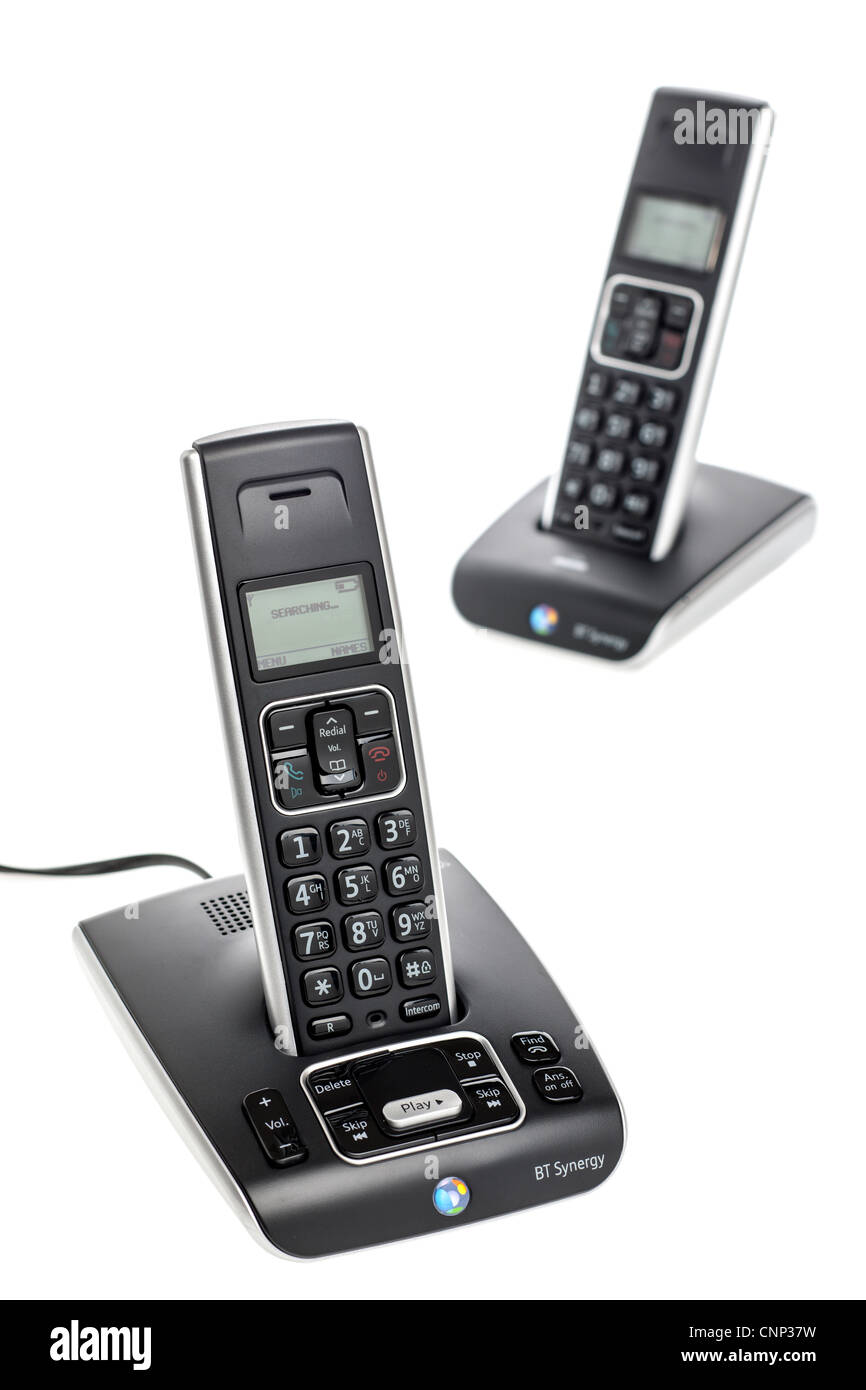 Twin BT Synergy cordless 5500 rispondi al telefono Foto Stock