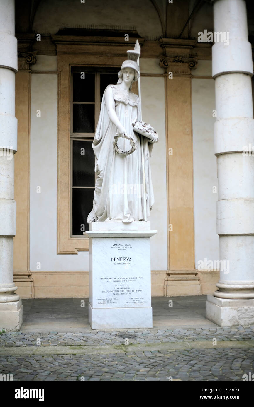 Statua di Minerva, Torino Foto Stock