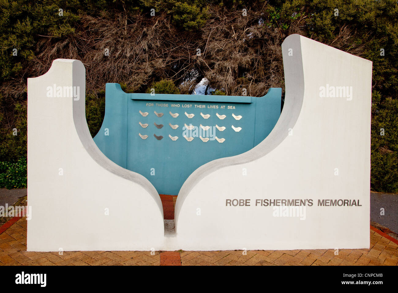 Robe Fisherman's Memorial. Limestone Coast. A sud-est. Il South Australia. Foto Stock
