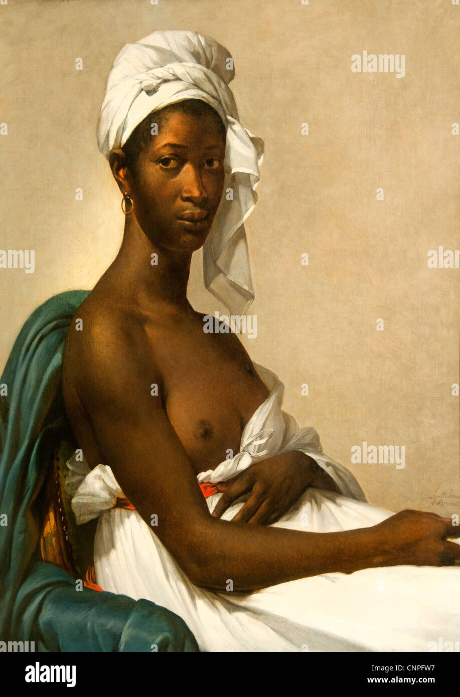 Ritratto d'une femme noire - Ritratto di una donna nera 1800 da Benoist Marie-Guillemine 1768-1826 Francia - Francese Foto Stock