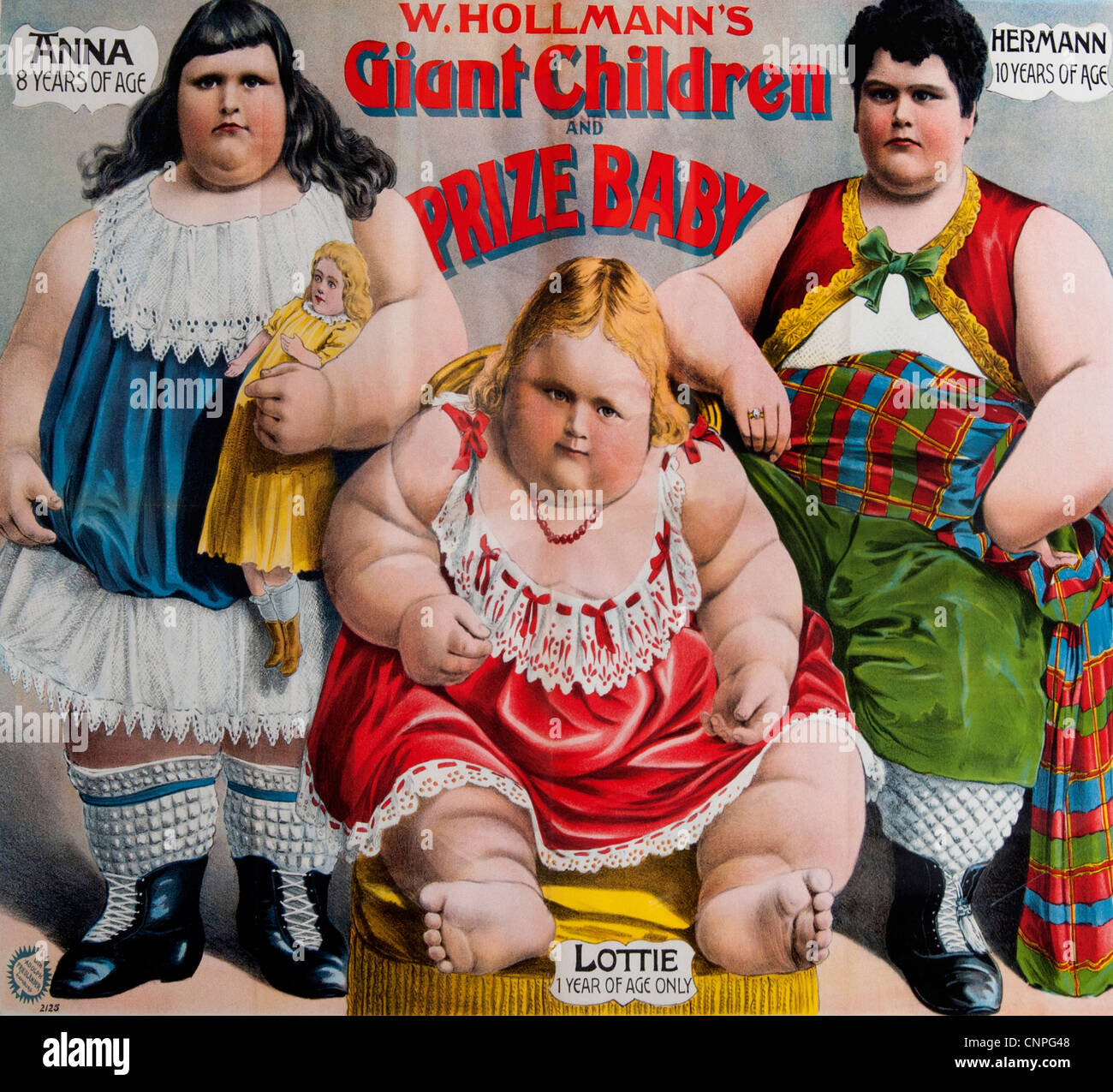 W Hollmann gigante premio bambini Baby poster di circo litografia Adolf Friedlander Foto Stock