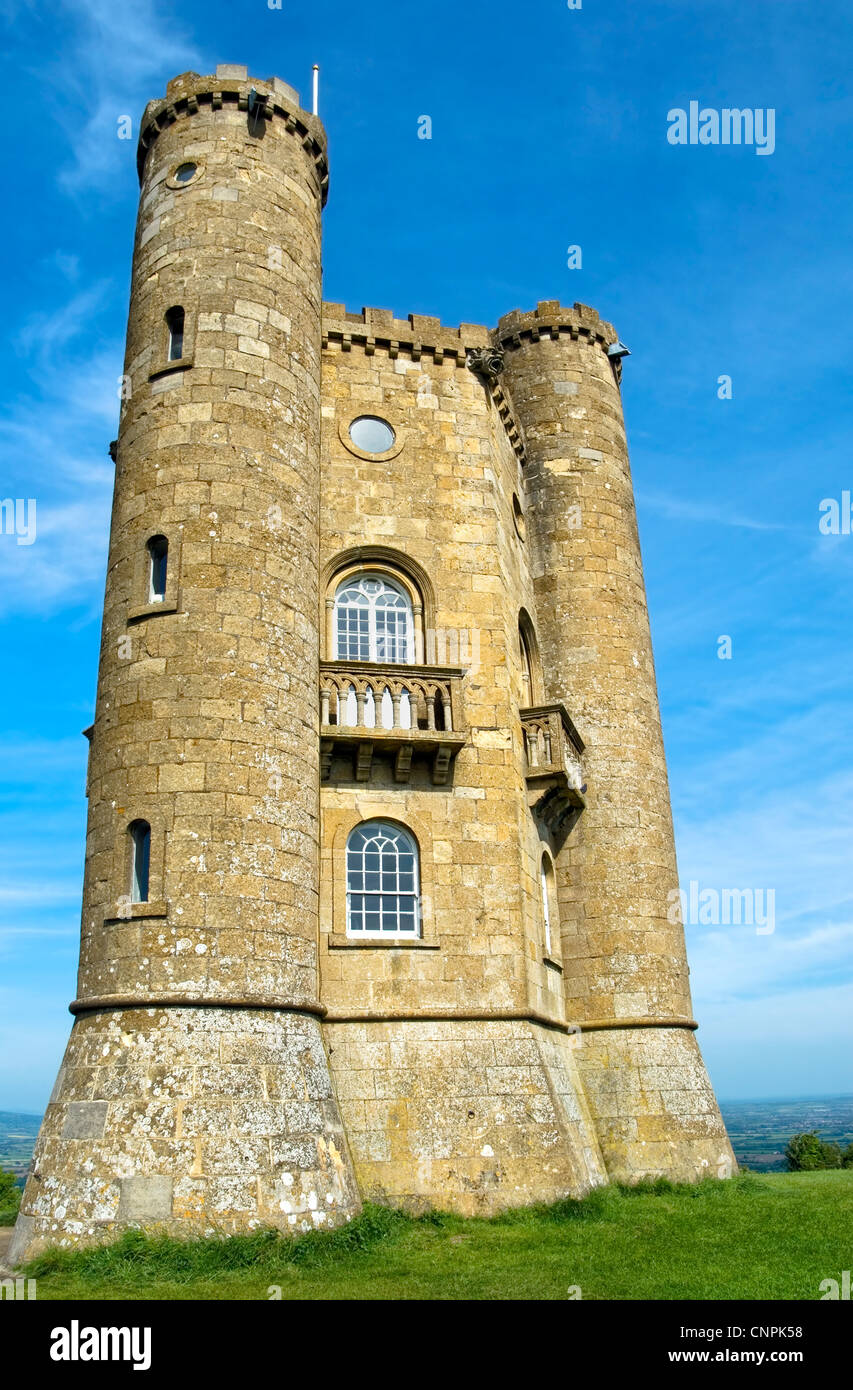 Torre di Broadway in Broadway, una piccola città del Costwold in Worcestershire, Inghilterra Foto Stock