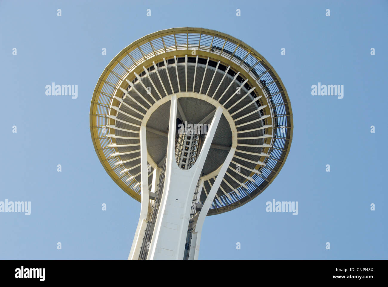 Lo Space Needle tower a Seattle, nello Stato di Washington Foto Stock