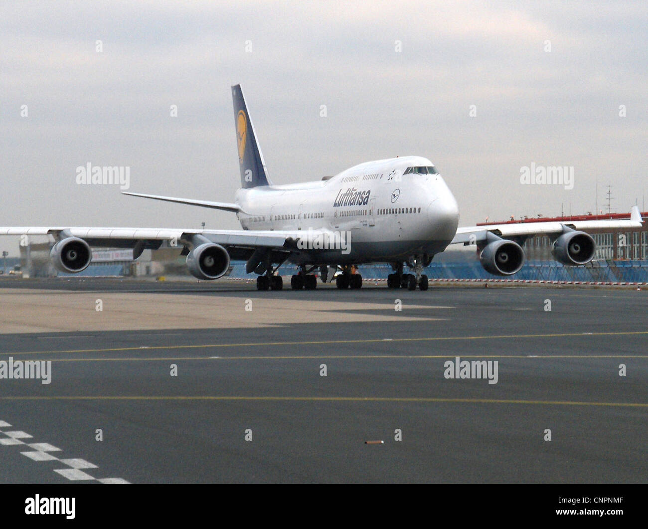 Boeing B747-400 all'aeroporto di Francoforte Foto Stock