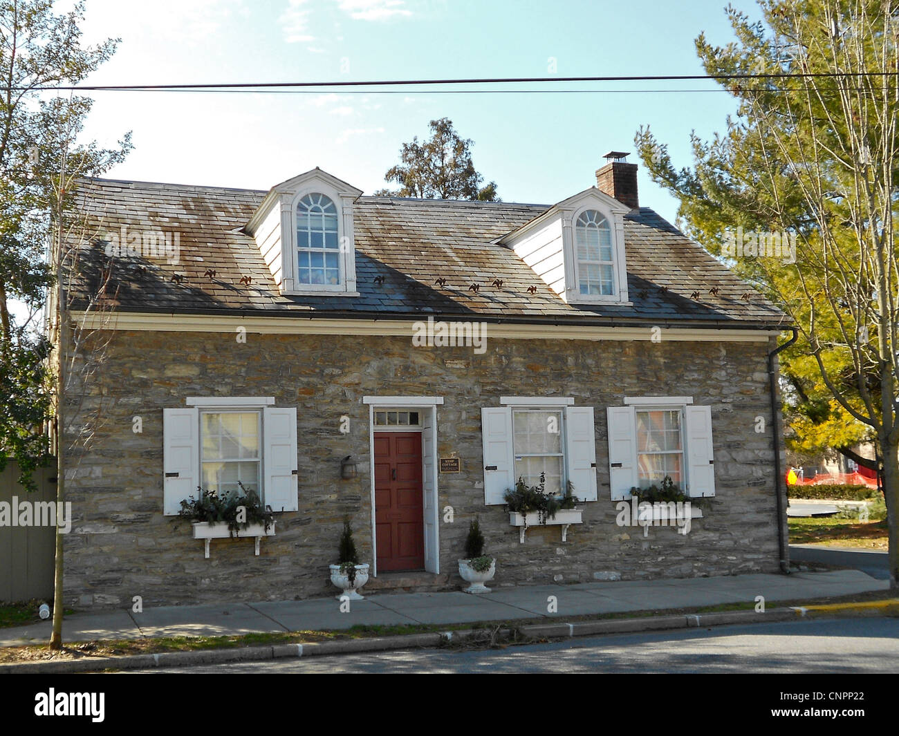 Kemp Cottage in Lititz (PA) quartiere storico sul NRHP in Lancaster County, Pennsylvania Foto Stock