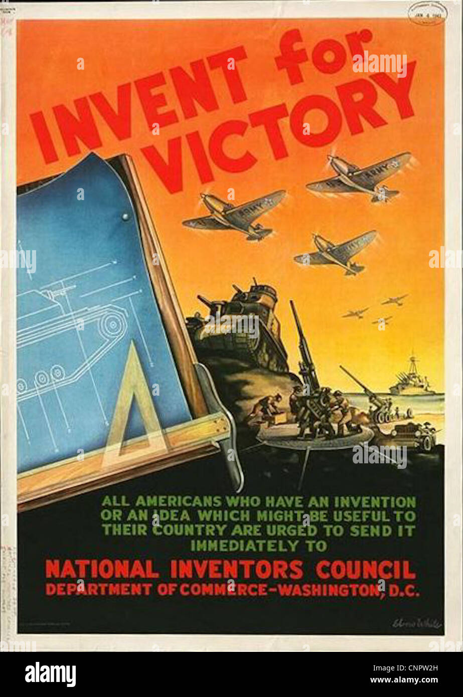 Guerra Mondiale 2 manifesti di propaganda Foto Stock