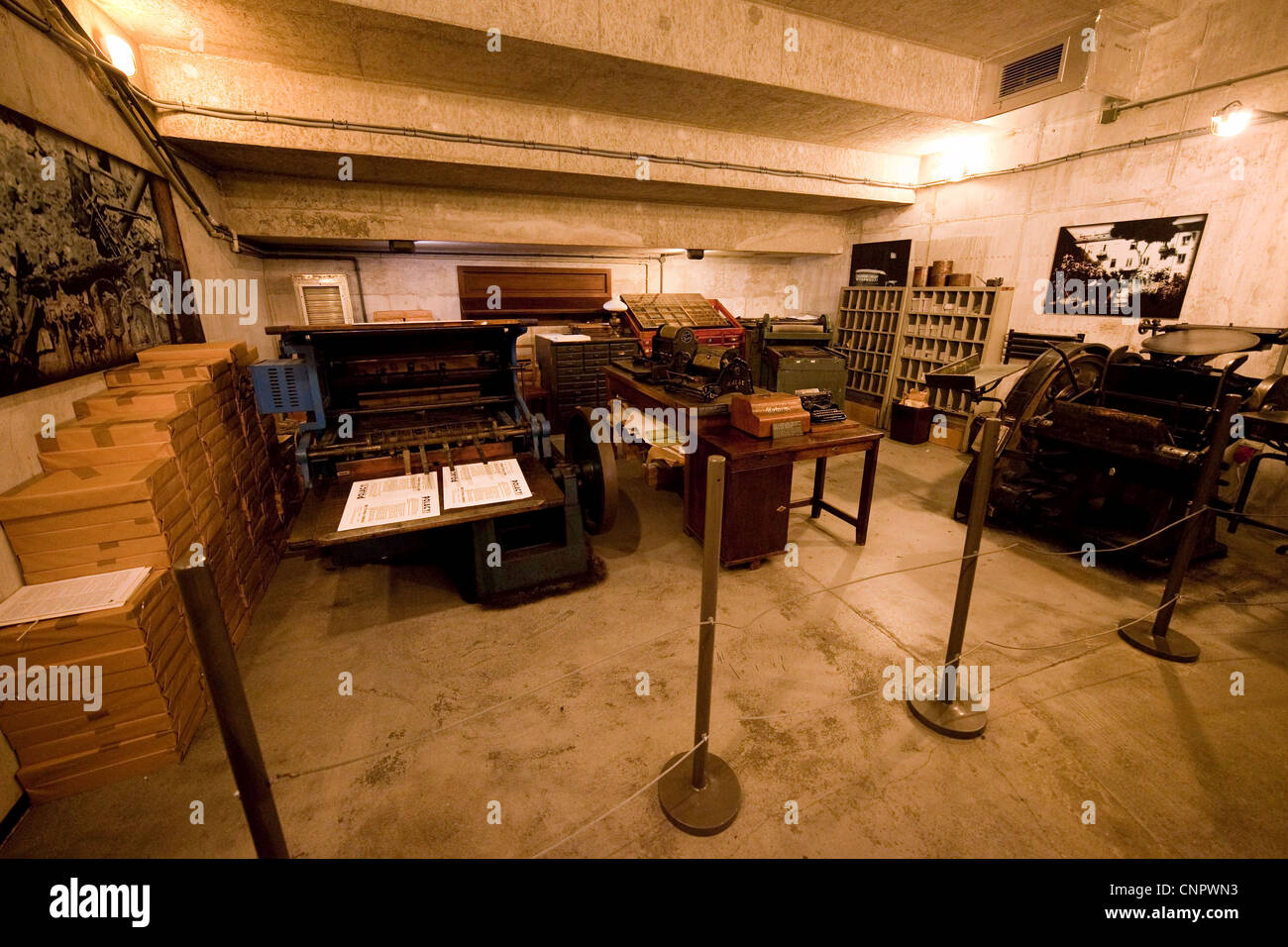 La metropolitana printing house a Varsavia il Museo di salita in Polonia Foto Stock