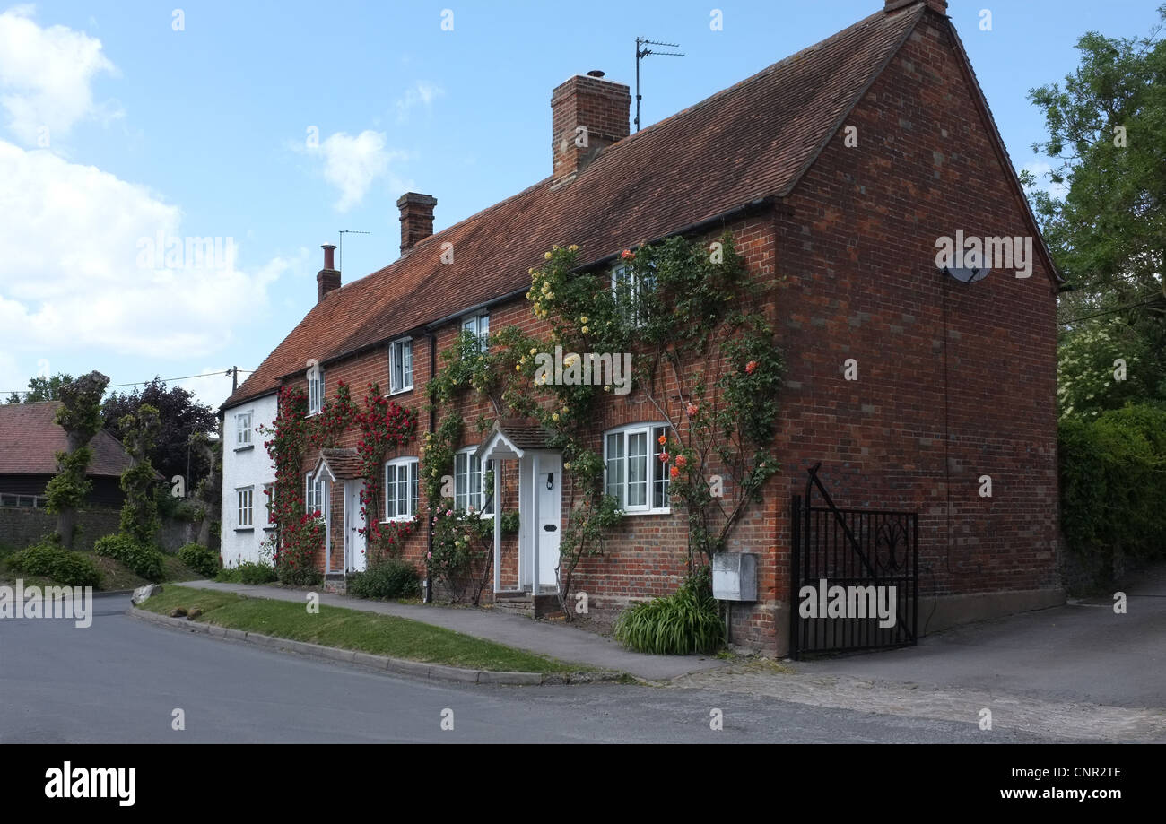 Cottages in facile Hendred, Oxfordshire, Regno Unito -2 Foto Stock