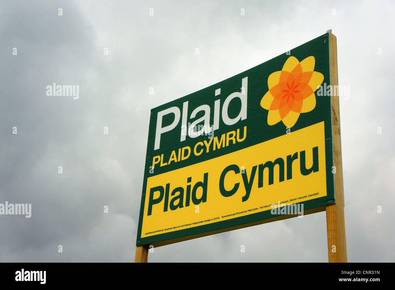 Plaid Cymru segno milita a favore di voti in seno al governo locale elezioni 2012 Foto Stock