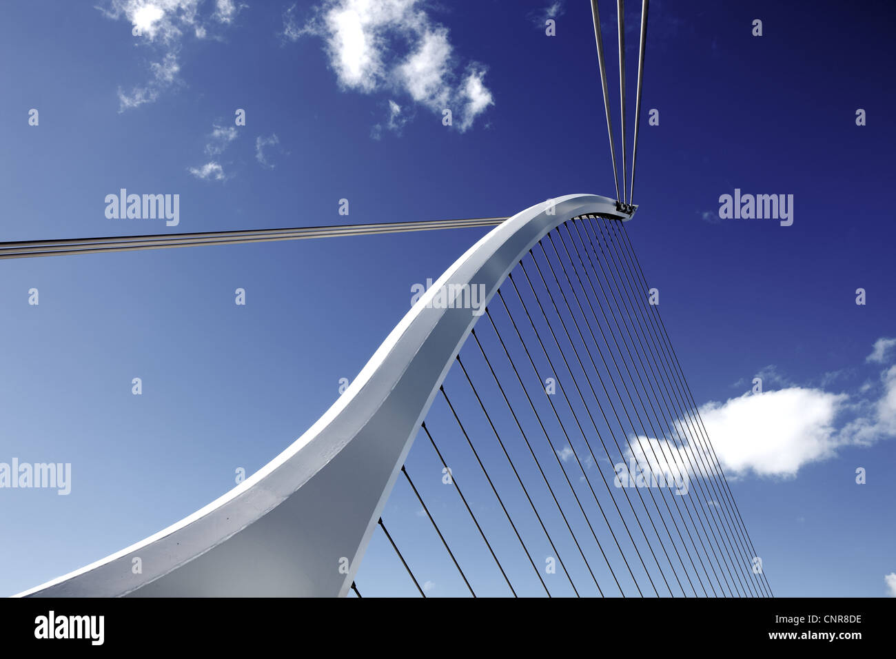 Samuel Beckett Bridge a Dublino, Irlanda Foto Stock