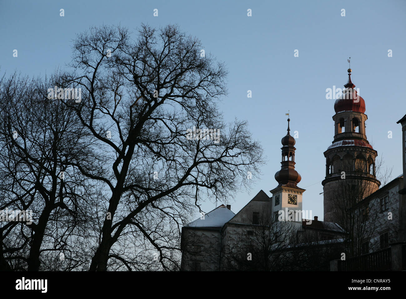 Nachod rinascimentale castello in Nachod, Boemia settentrionale, Repubblica Ceca. Foto Stock