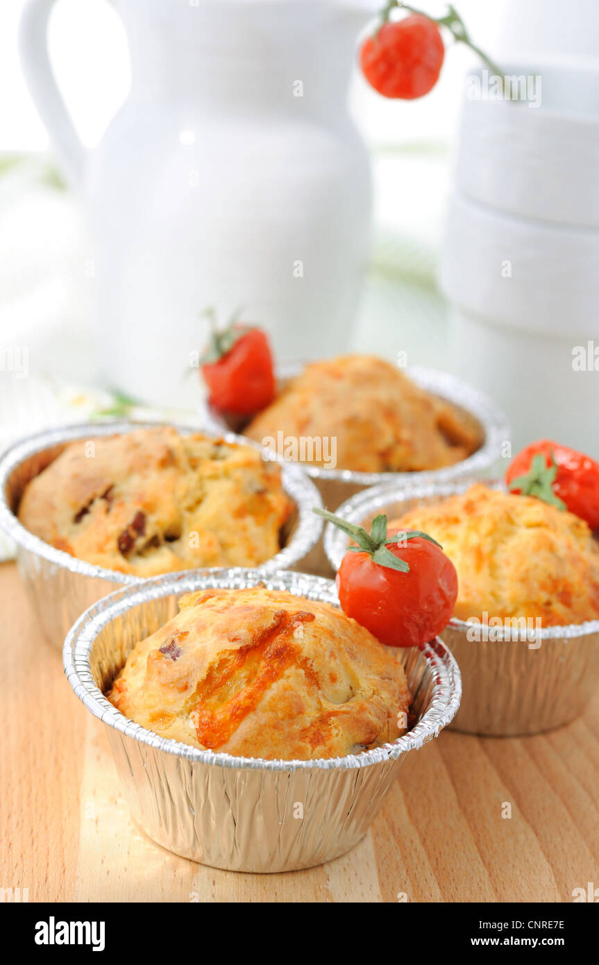 Appena cotto muffin fatti in casa Foto Stock