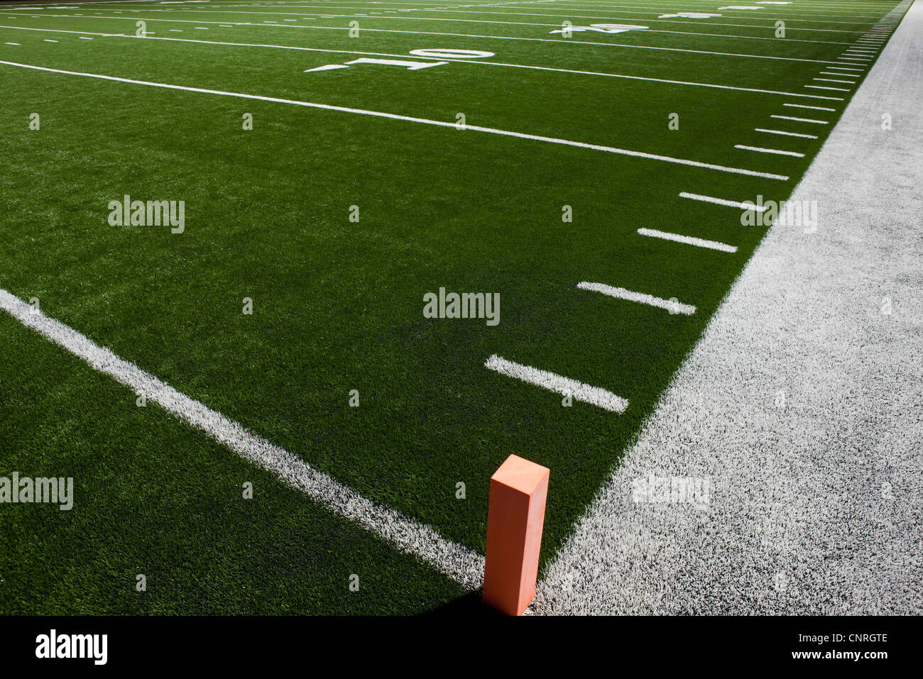 Cantiere linee sul campo di calcio Foto Stock