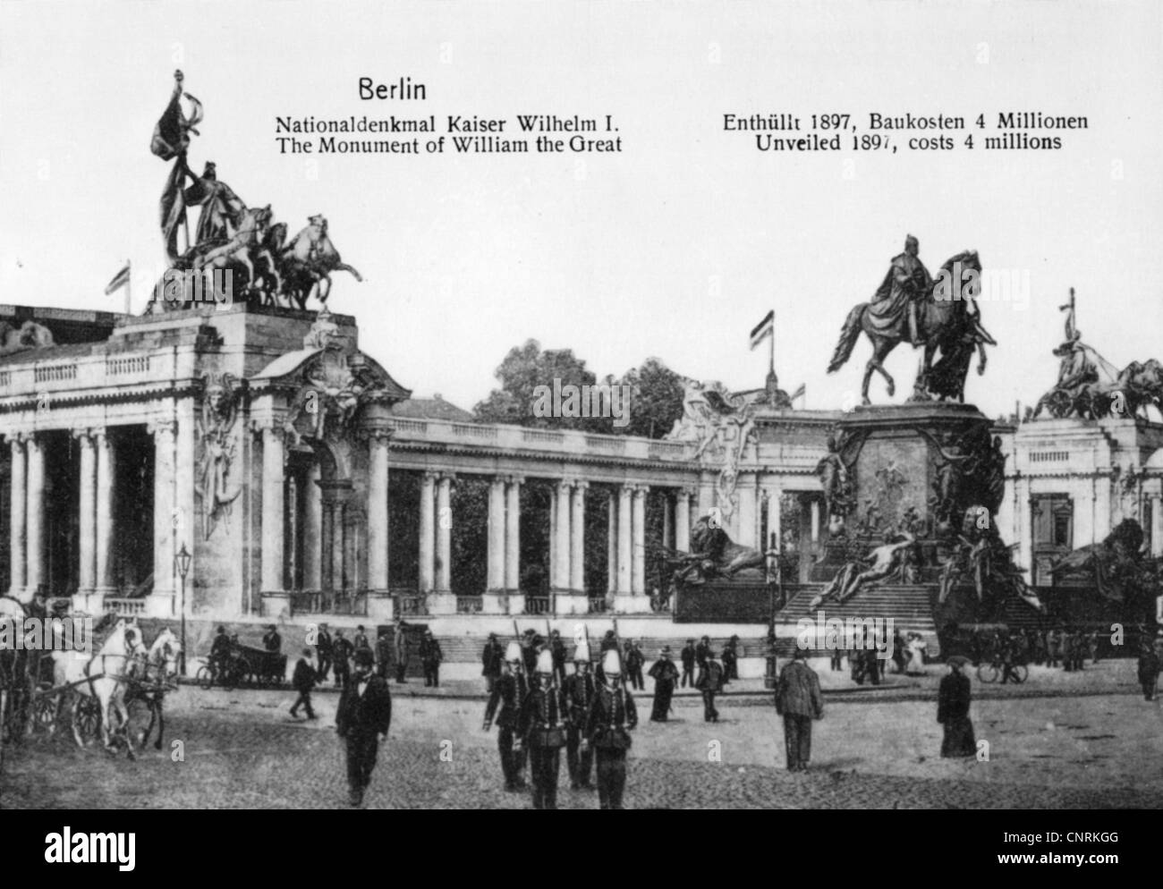 Geografia / viaggio, Germania, Berlino, monumenti, Kaiser-Wilhelm-Nationaldenkmal (monumento nazionale dell'Imperatore Guglielmo), costruito 1895-1897, da Reinhold Begas, cartolina, circa 1900, Imperatore Guglielmo i, monumento equestre, statua equestre, statue equestri, movimentato, occupato, XIX secolo, monumenti, monumento, cartolina, cartolina, cartolina, cartoline, cartoline, cartoline, cartoline, cartoline, cartoline, cartoline, cartoline, cartoline, cartoline, cartoline, cartoline, cartoline, cartoline, cartoline, cartoline, Europa centrale, Europa, Europa, Paussia, Europa, Centro, 1900, diritti-aggiuntivi-clearences-non disponibile Foto Stock