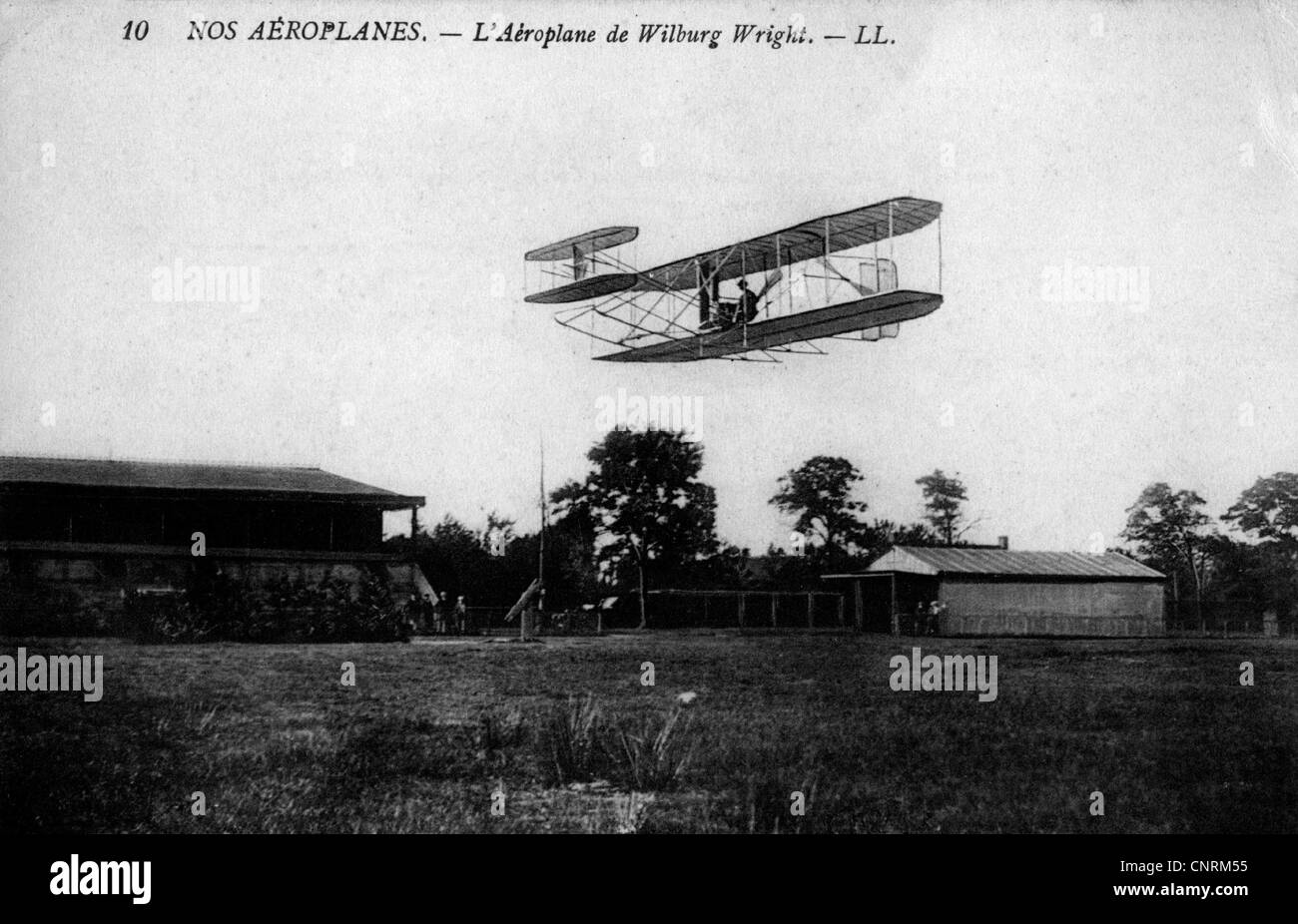 Trasporti / trasporto, aviazione, biplano dei fratelli Wright, volo, Zurigo, 1909, cartolina fotografica, diritti aggiuntivi-clearences-non disponibile Foto Stock