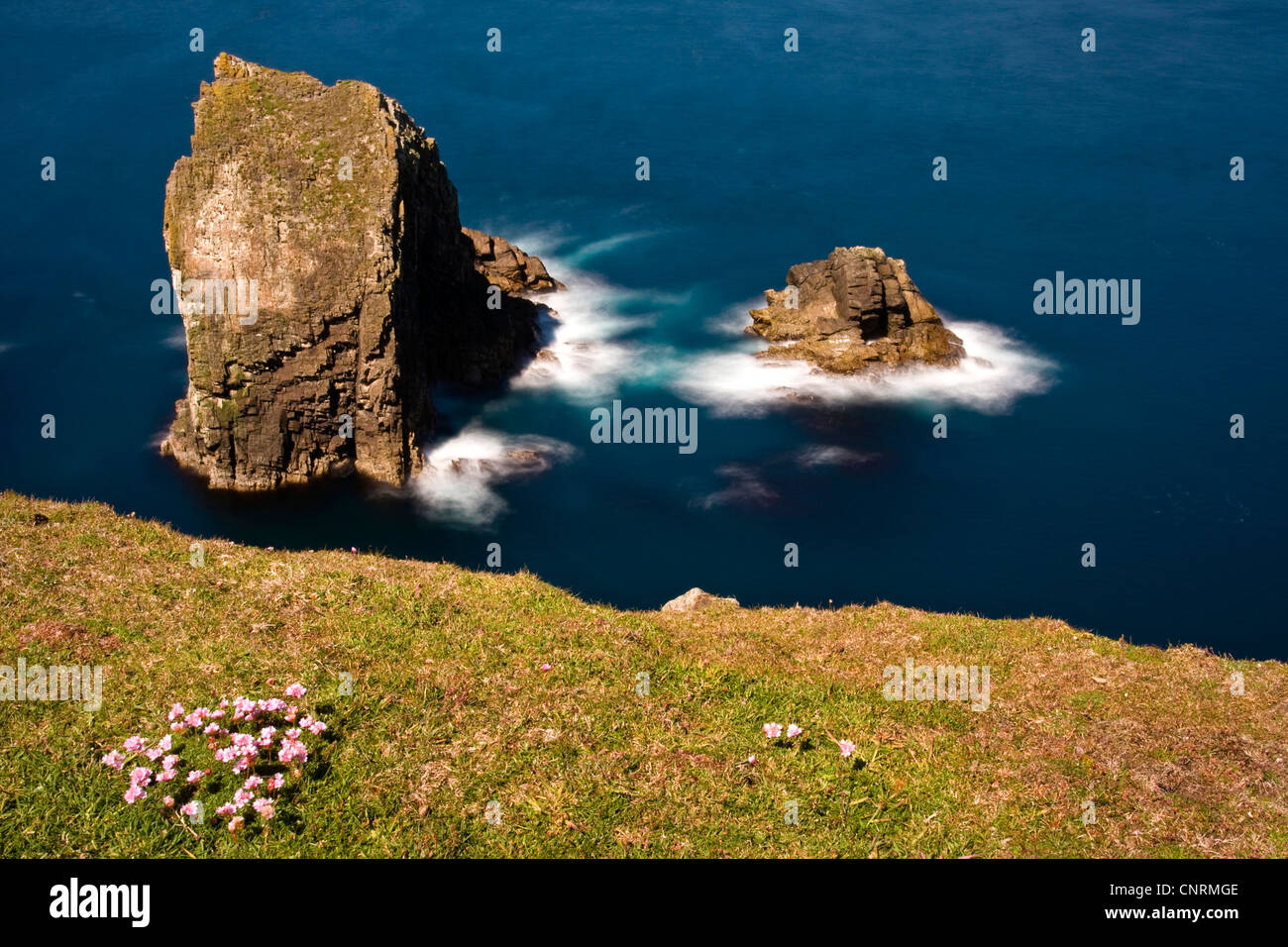 La costa nord di Fair Isle, Regno Unito, Scozia, isole Shetland, Fair Isle Foto Stock