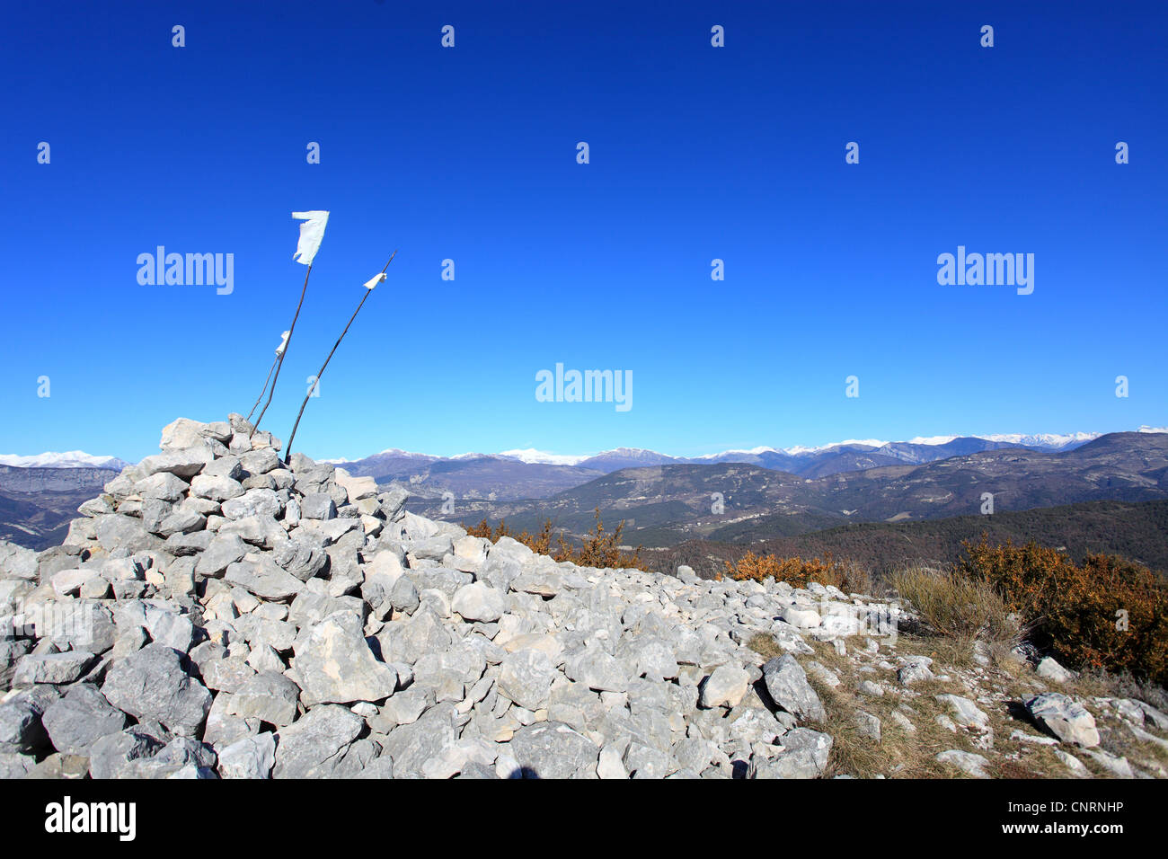 Il vertice di La caccia in Valle Esteron nella parte posteriore paese delle Alpi Marittime Foto Stock