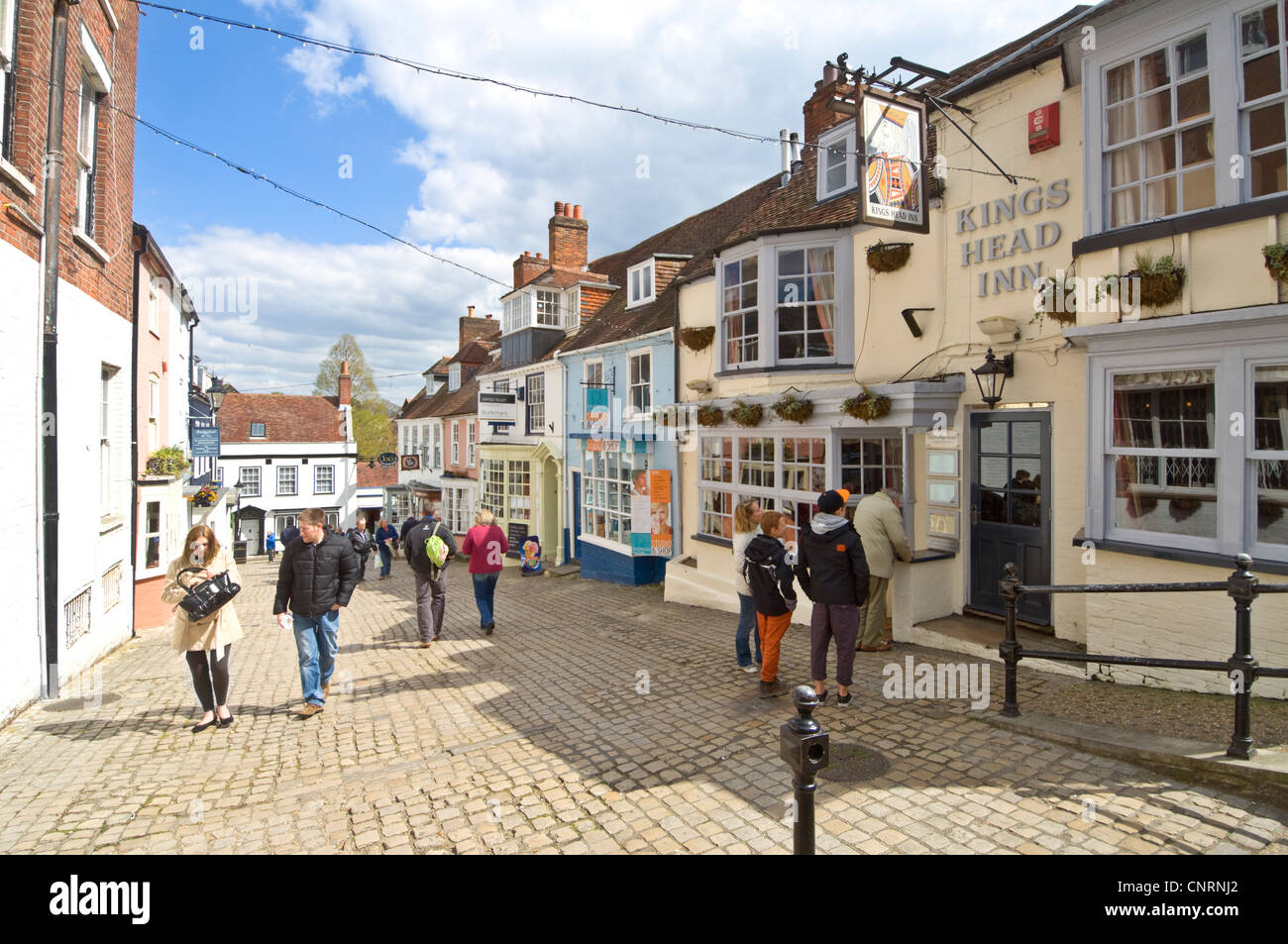 Quay Hill, Lymington, Hampshire, Regno Unito Foto Stock