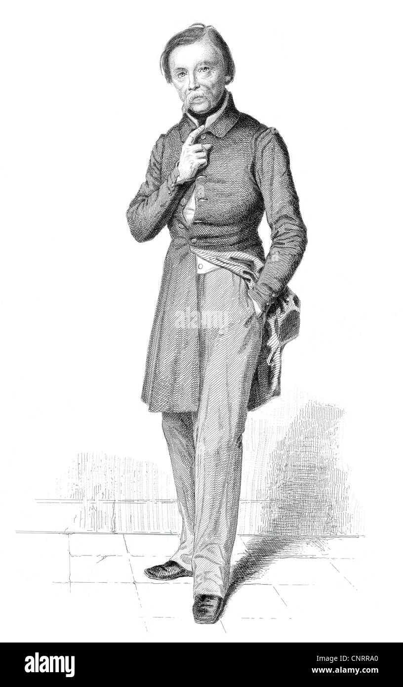 Immagine del politico francese Pierre-Jean Davide o David d'Angers, 1788 - 1856, membro dell'Assemblea nazionale francese, Francia, Foto Stock