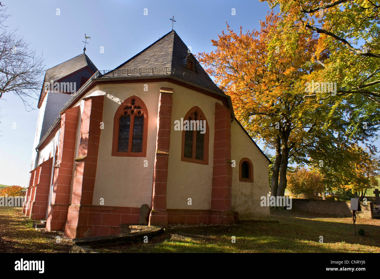 Chiesa Sankt Agatha presso il vicino Eifelsteig Alendorf, in Germania, in Renania settentrionale-Vestfalia, Eifel Foto Stock