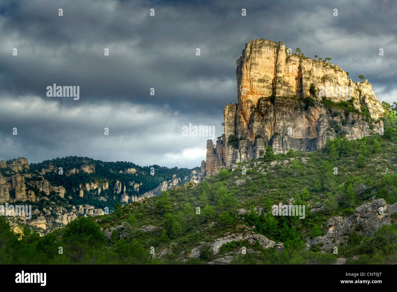 Montagne calcaree, Spagna, Katalonia, Els porte parco naturale, Tarragona Foto Stock